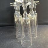 8 Flûtes à champagne – cristal léger taillé