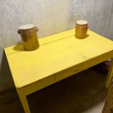 Yellow farm table