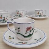 Set of 10 earthenware coffee cups