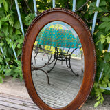 Beveled wooden mirror 52x82cm