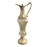Carafe verre et métal argenté d’Italie