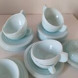 8 Opaline Mint Green Cups
