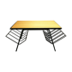 Table basse années 60 noir et bois