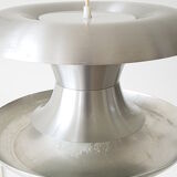 Scandinavian chandelier in brushed steel 1960