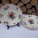 Lot of 5 flat plates Sarreguemines agreste models