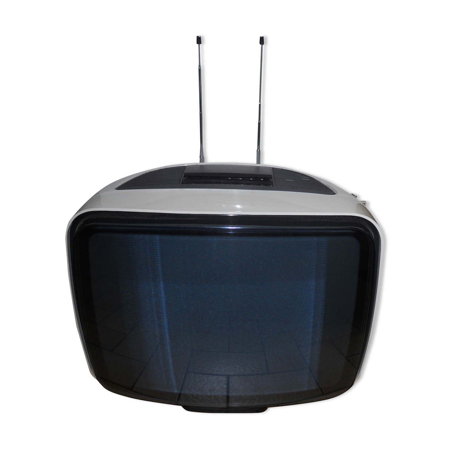 Televiseur vintage blanc pathe marconi la voix de son maitre
