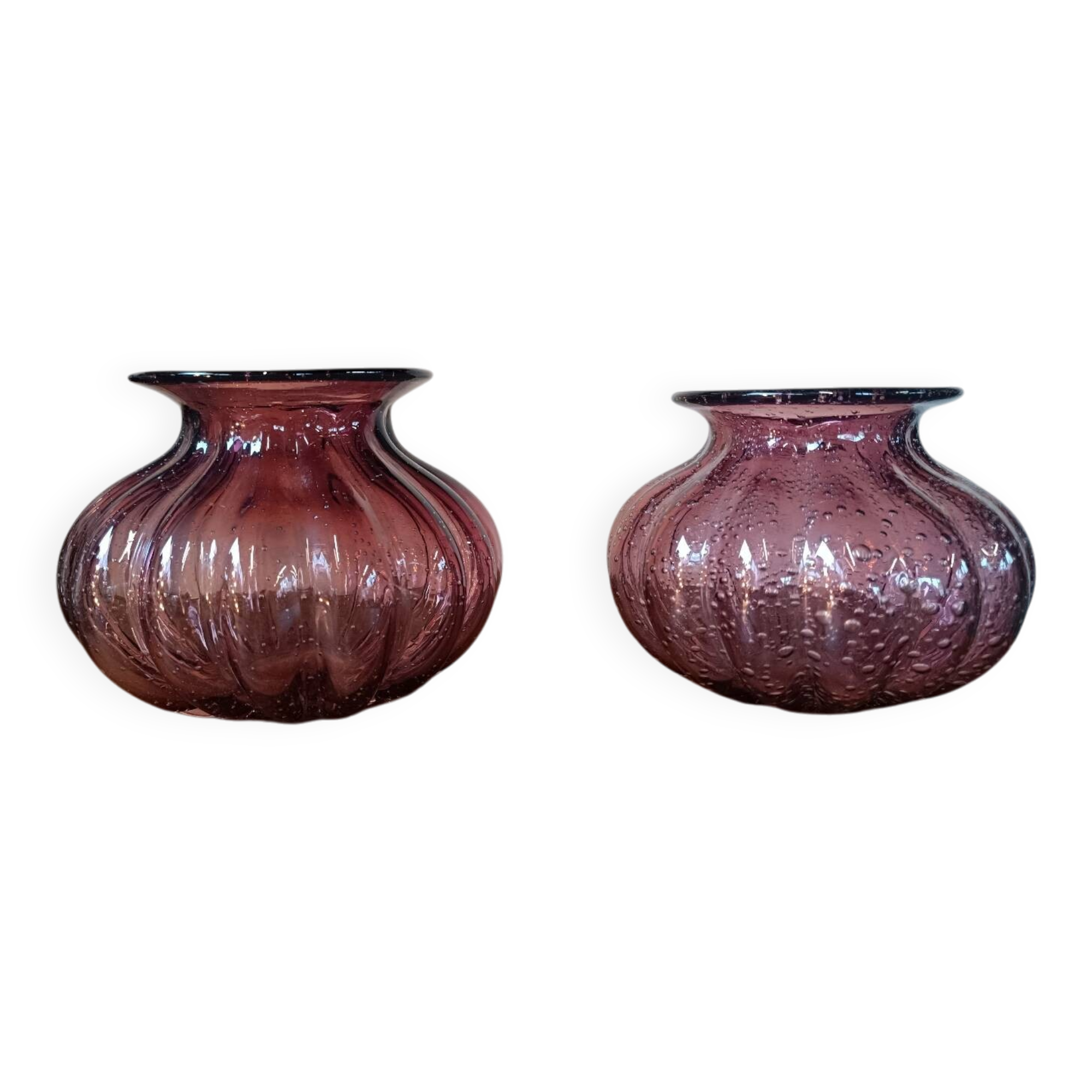 Paire de vase violet style Biot