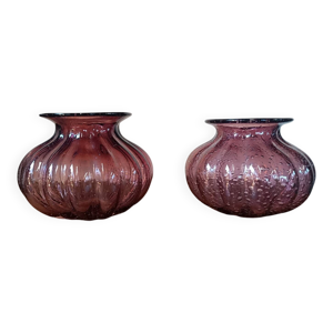 Paire de vase violet - biot
