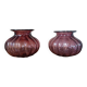 Pair of violet vases in Biot style