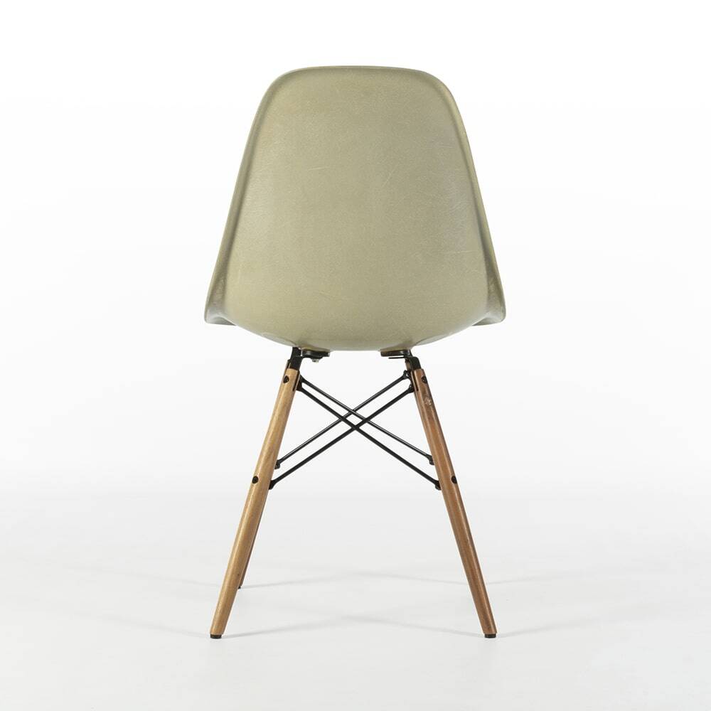 Grey Yellow Set (6) Vitra Vintage Original Eames DSW Side Shell Chairs
