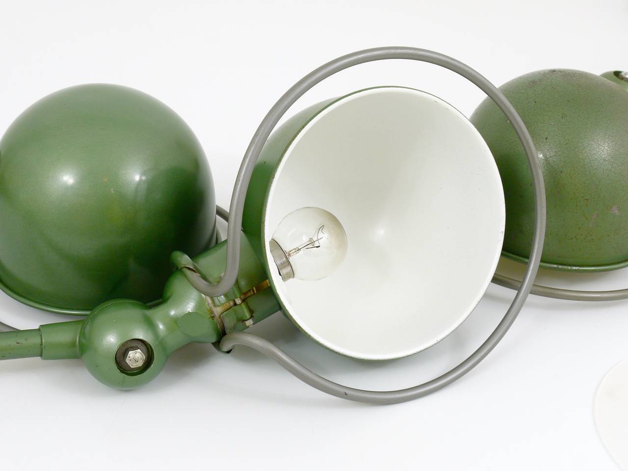 Matching industrial clamp lamp by Jean Louis Domecq for Jielde Lyon, 1950s.