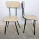 Duo de chaises formica vintage pieds compas années 60