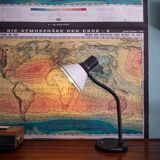 70s Spanish Gooseneck desk lamp in white by Fase