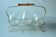 1950s - 6 cognac glasses on a brass tray as a set - Vintage