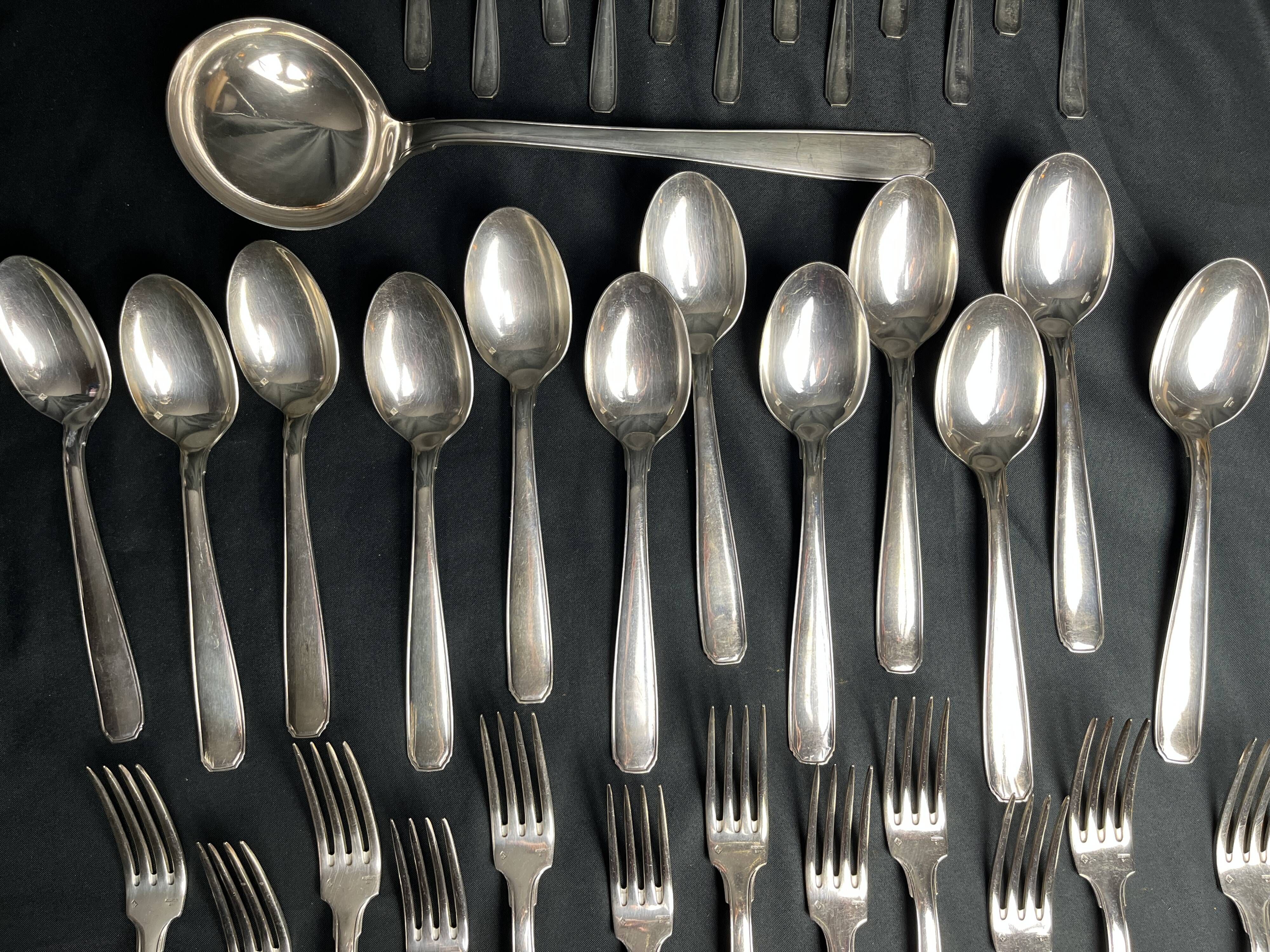 Tableware, silver-plated cutlery Argenta hallmark around 1970