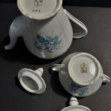 Limoges porcelain coffee set four cups pouring and sugar bowl