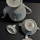 Limoges porcelain coffee set four cups pouring and sugar bowl