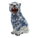 Statue de tigre en céramique bleu de Delft