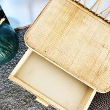 Rattan & bamboo beside table