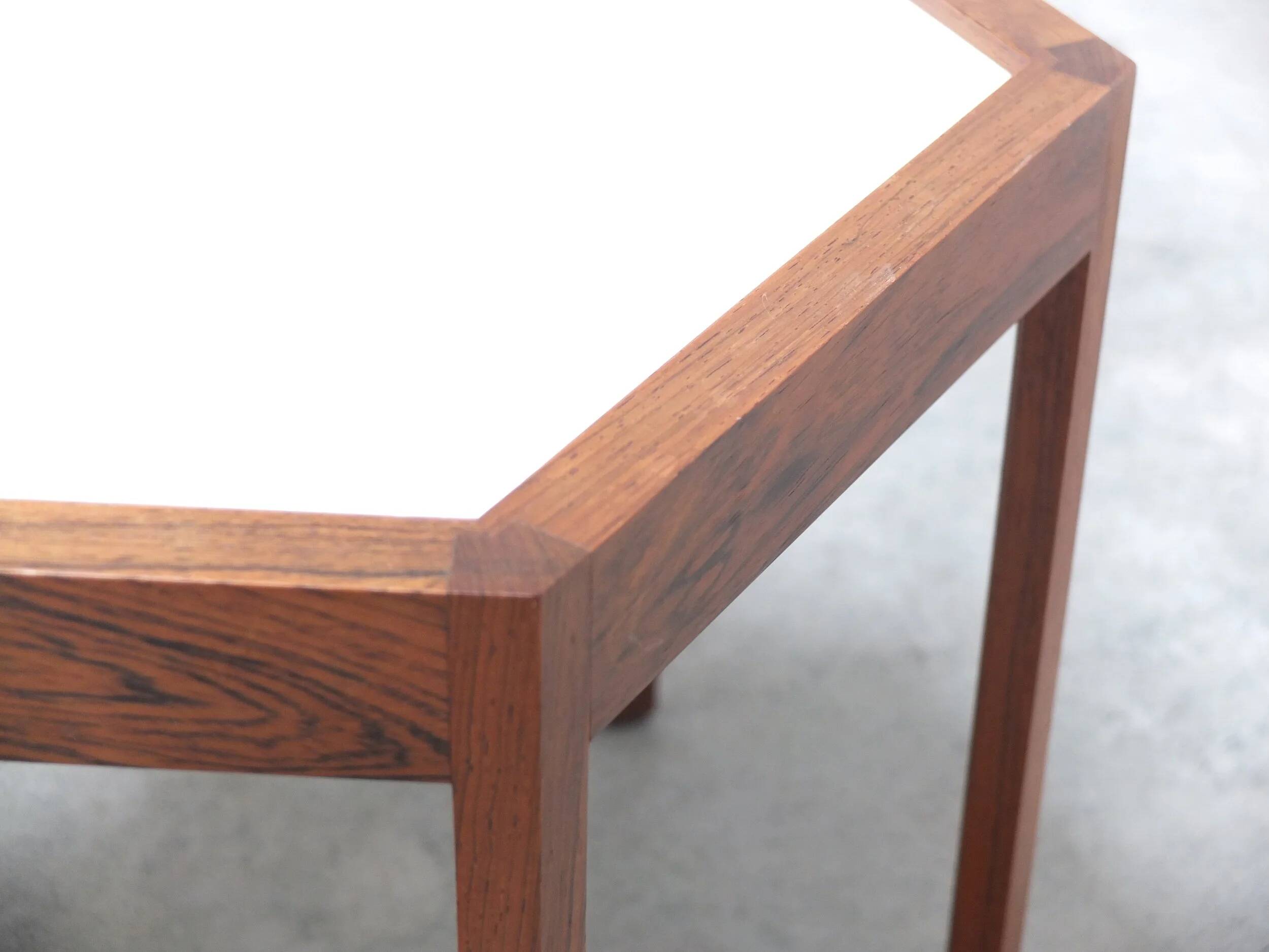 Rosewood 'Hexagon' side table by Hans Christian Andersen, 1960s