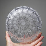 Large cut crystal box from Bohemia "Queen's Lace" vintage