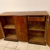 Art Deco buffet in walnut veneer