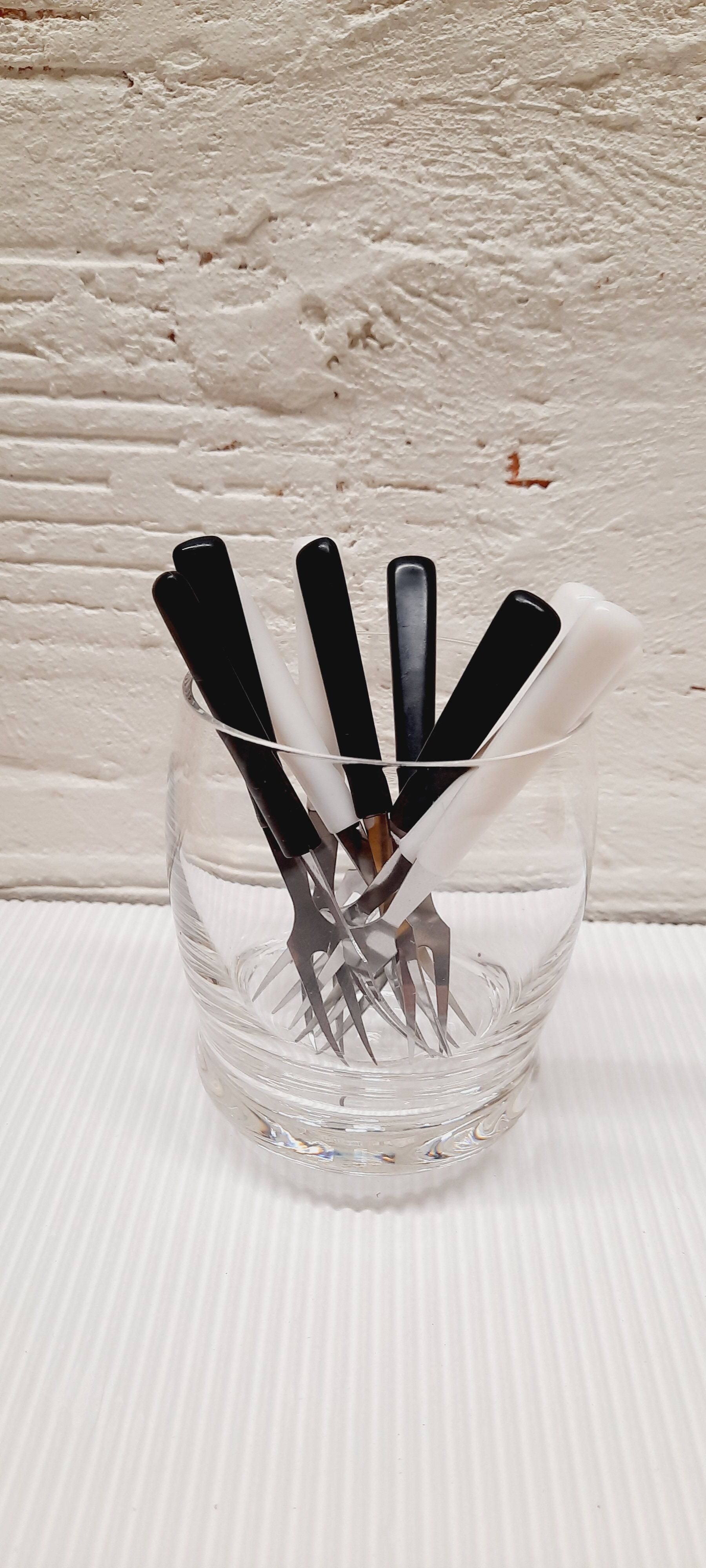 Set 10 cocktail forks 60s