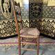 6 light beech mulched chairs