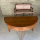Antique table in folding round walnut