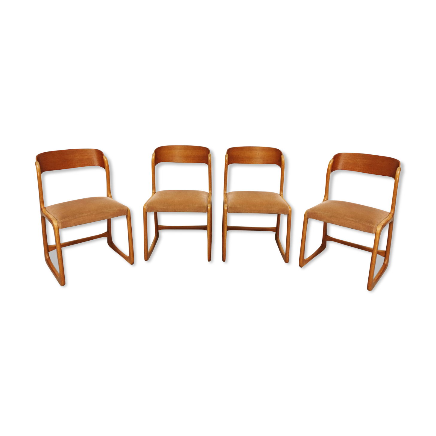 Series of 4 chairs Baumann Traineau