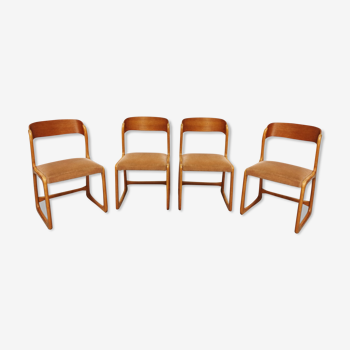 Serie de 4 chaises Baumann Traineau