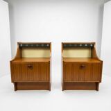 Pair of Scandinavian teak bedside tables from the 1960s.
