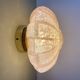 Vintage art deco globe wall or ceiling light in pink Clichy glass