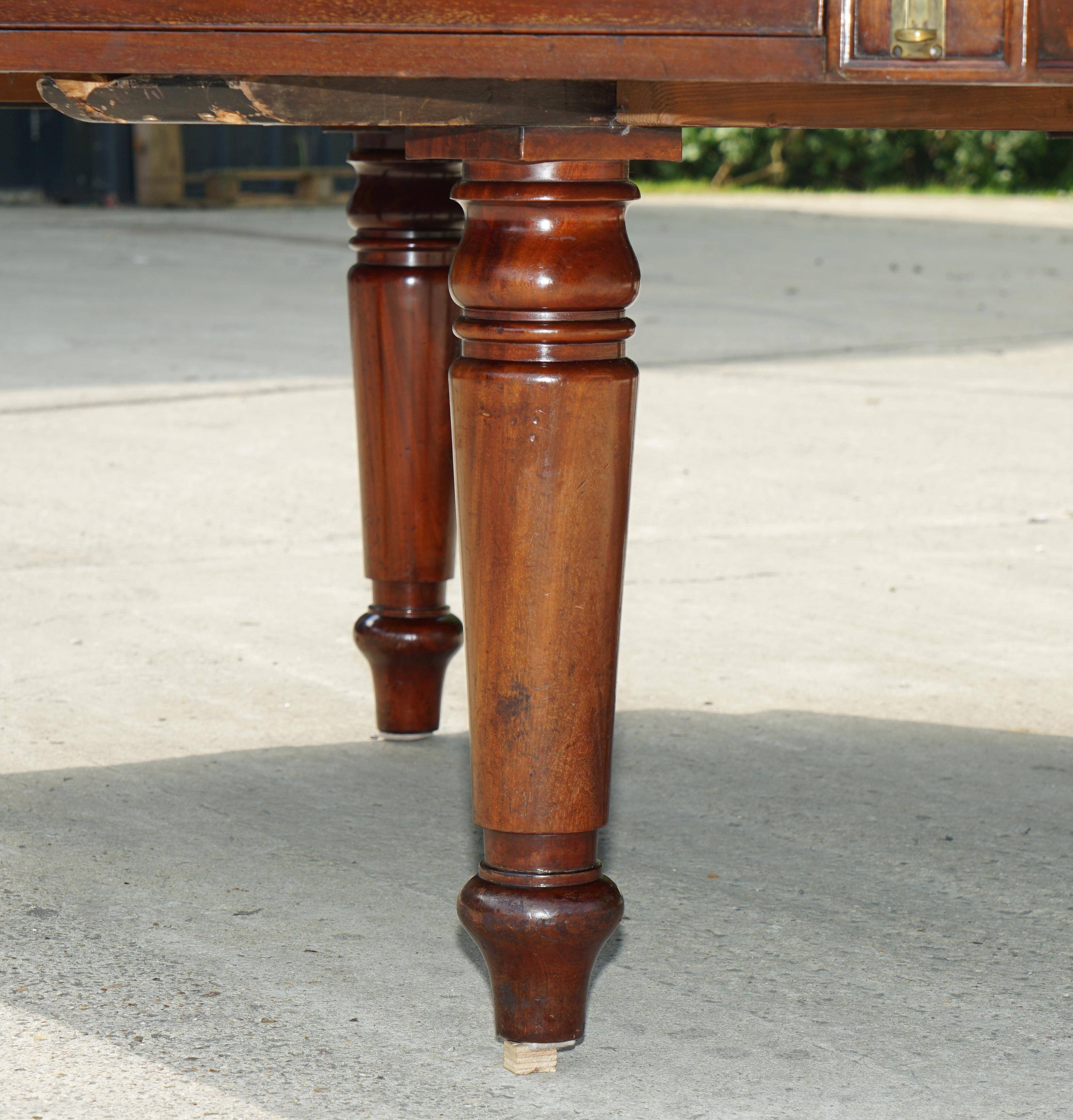 George III Antique Library Desk in Solid Mahogany 1780
