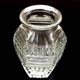 Art Deco style hexagonal vase Engraved on the neck Made in France