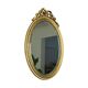 Miroir Ovale Doré à la Feuille d'Or Classique Facette France 52cm