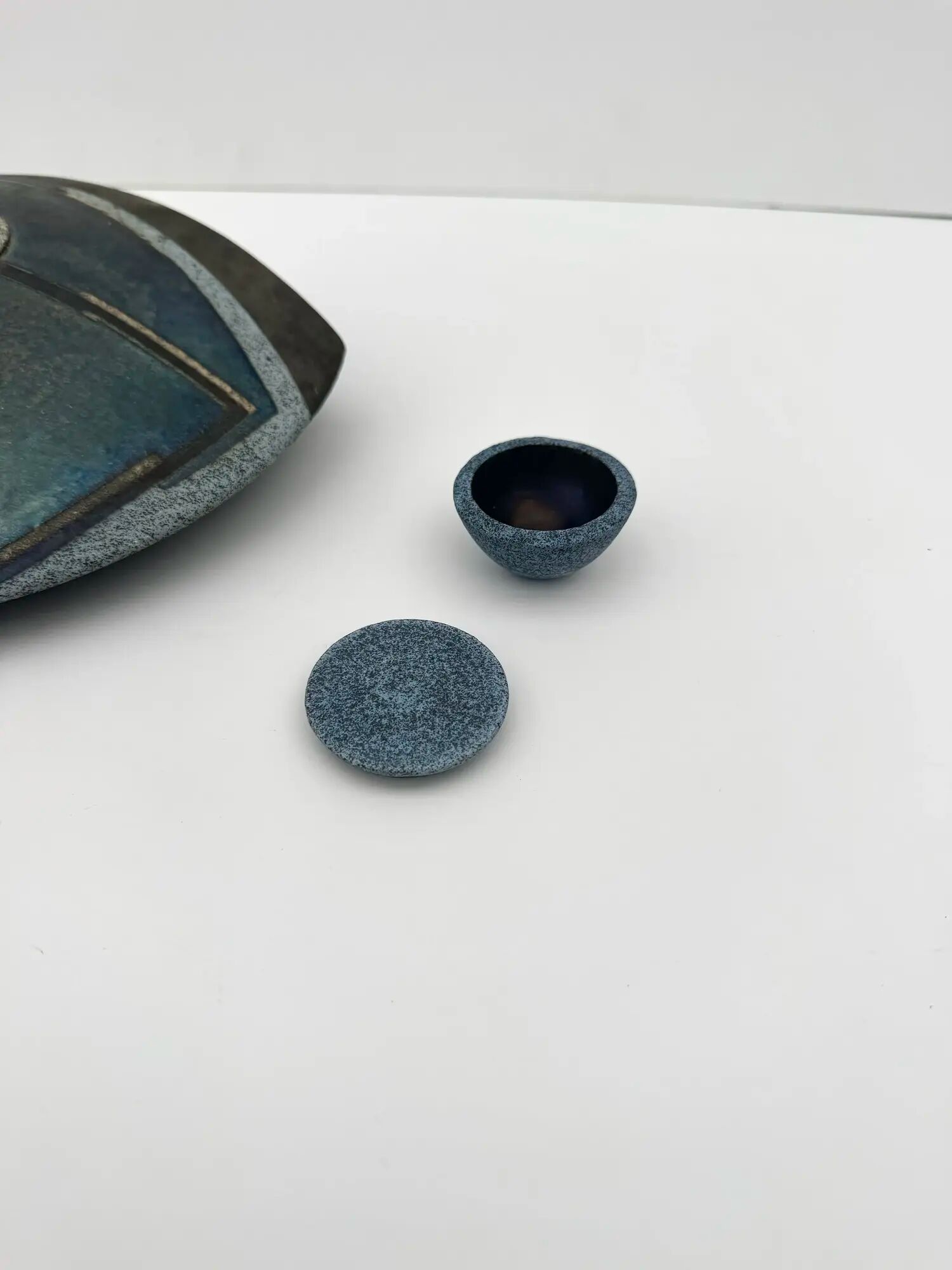 Signed raku ceramic sculpture