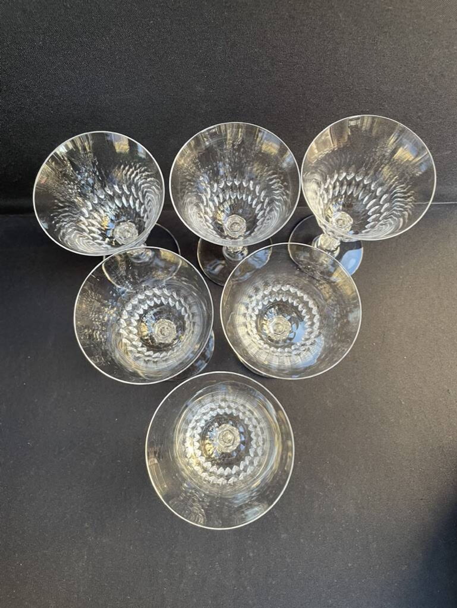 6 Saint Louis water glasses cut Lozère service stamped