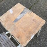 Folding wooden stool step ladder