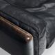 Illum Wikkelso model V11 sofa in black leather by Holger Christiansen, Denmark, 1960