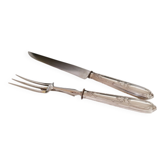 Service à découper le gigot en argent , XIX ème