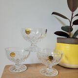 Set of 3 Longchamp ice cream cups from Cristal d'Arques