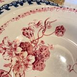 6 Mismatched Terre de Fer Hollow Plates Gien Late 19th Early 20th