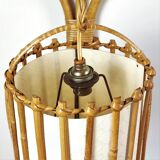 Rattan and bamboo wall lamp XL