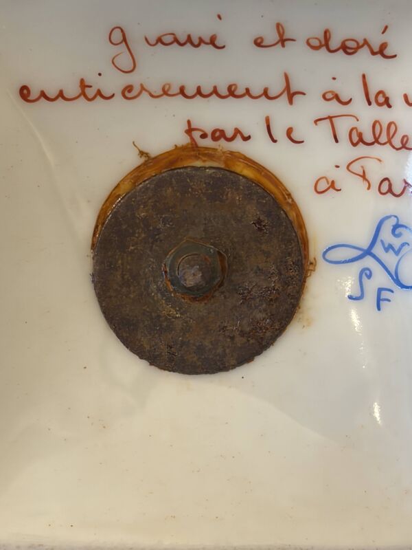 Rare vase Médicis porcelaine de Paris - Le Tallec 1960