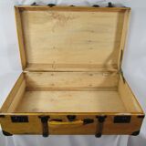 Suitcase, old wooden trunk
