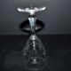 Saint-Louis set of 6 stemmed crystal glasses with palmette design, circa 1900, H11.5