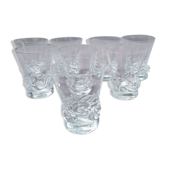 8 Daum Porto glasses, Sorcy model