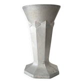 Vase ancien Art déco en fonte d'aluminium