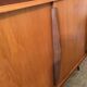 Vintage storage cabinet sliding doors feet compass
